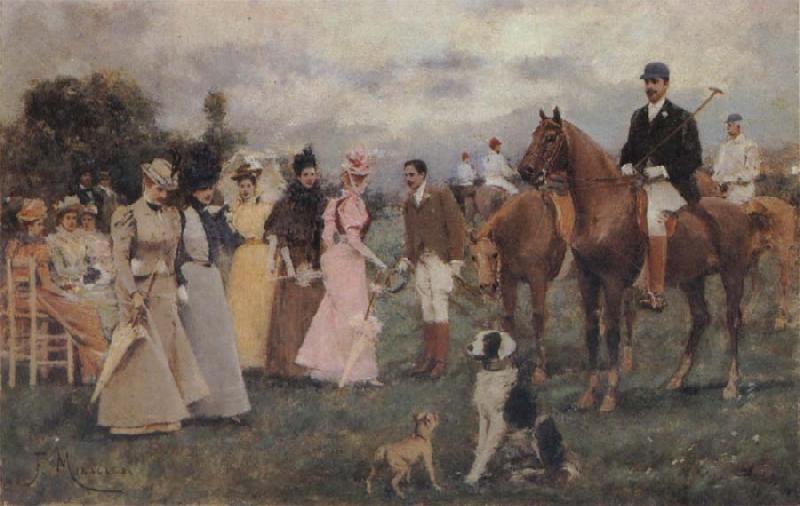 Francisco Miralles Y Galup The Polo Match France oil painting art
